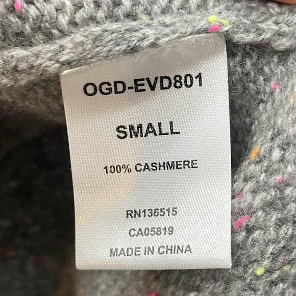One Grey Day Sweater Womens Small Gray Lyle Cashmere Speckled Pullover Knit Cozy - Picture 7 of 11